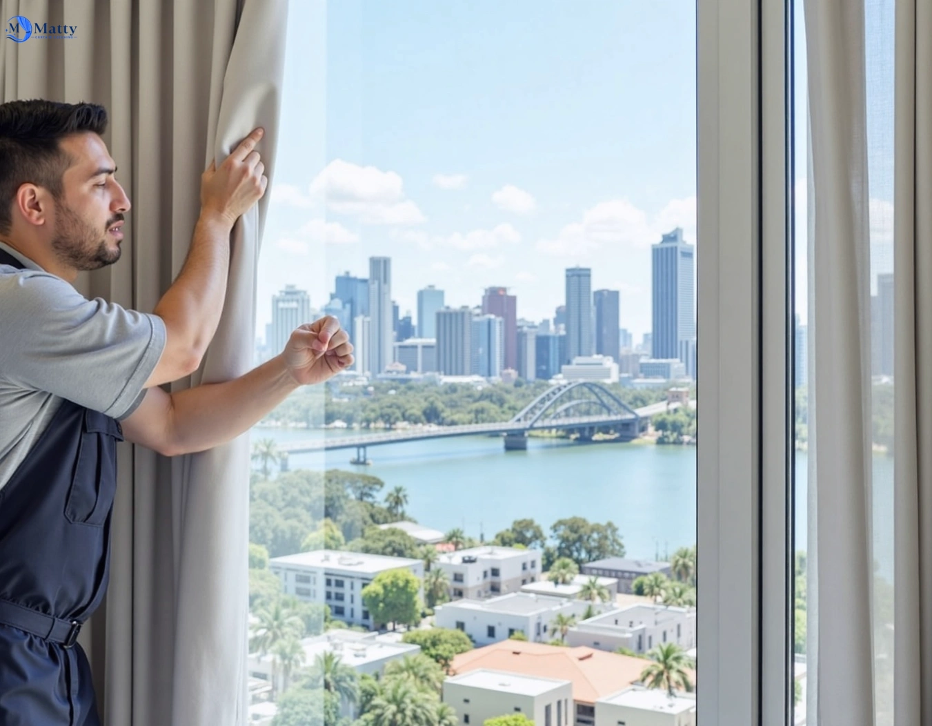 Professional curtain steam cleaning service kings-park-vic QLD by Matty Curtain Cleaning
